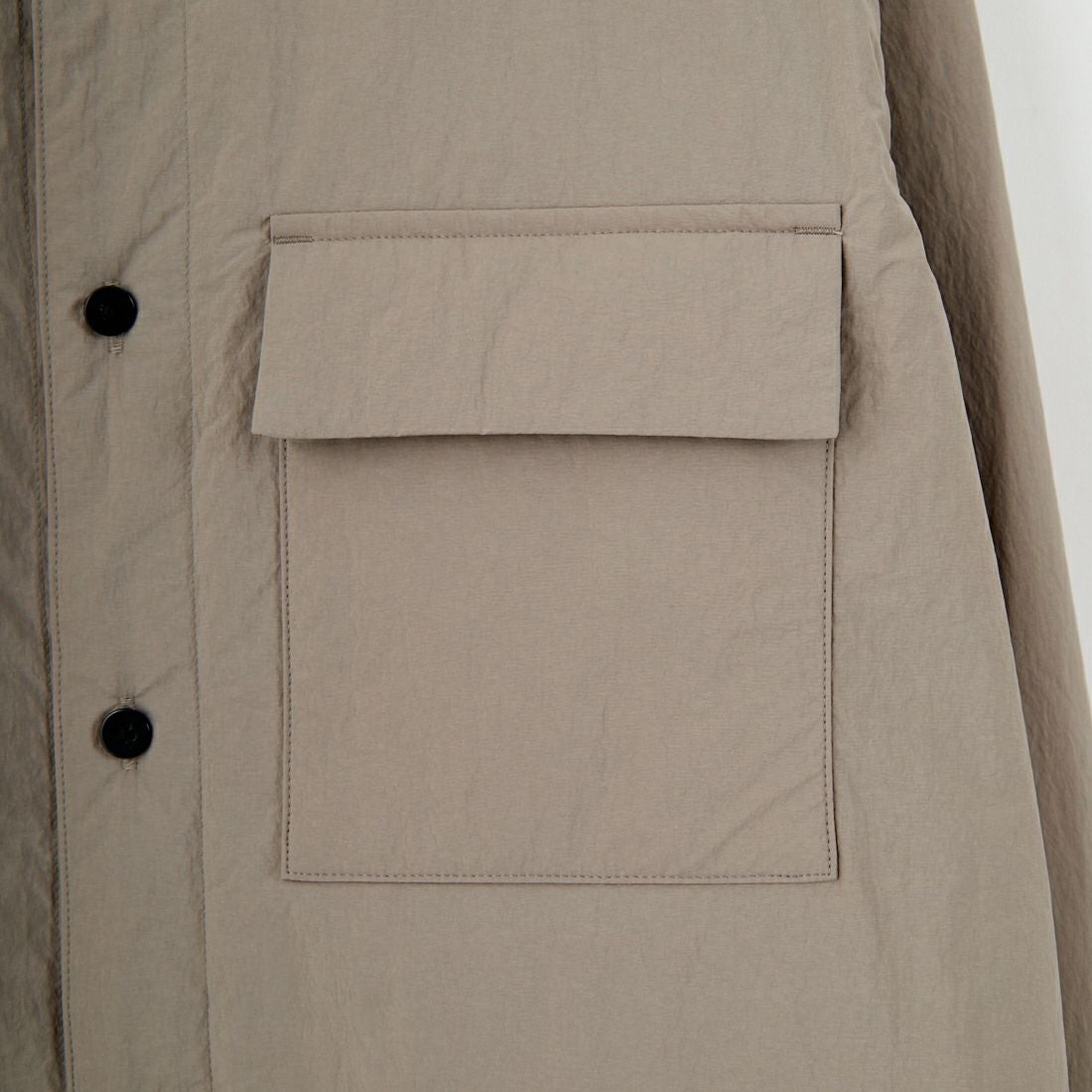 STILL BY HAND [スティルバイハンド] バンドカラーパデッドシャツ [BL04253] KHK BEIGE