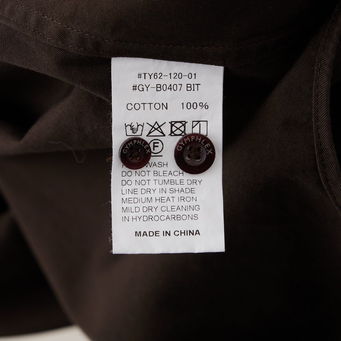 Gymphlex [ジムフレックス] ロングスリーブバンドカラーシャツ [GY