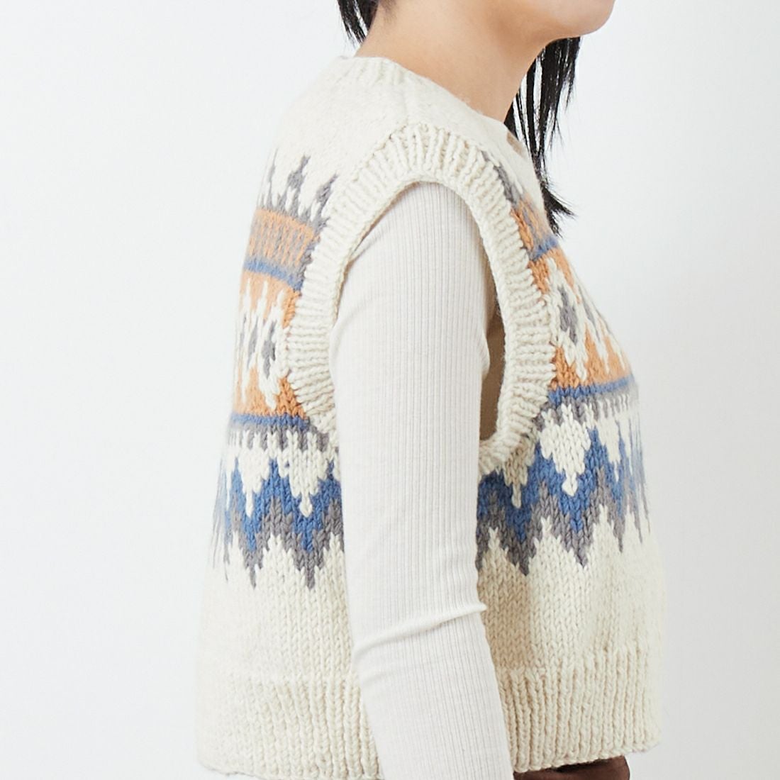 NEPAL HANDKNIT [ネパールハンドニット] ジャガードベスト [12568-NP