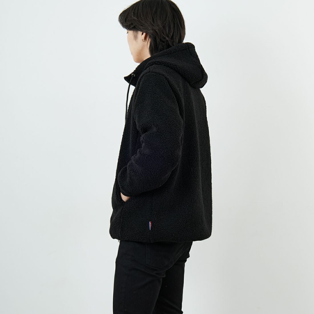 PARIS SAINT-GERMAN [パリ・サンジェルマン] PSG ロゴ刺繍ボアフーディ