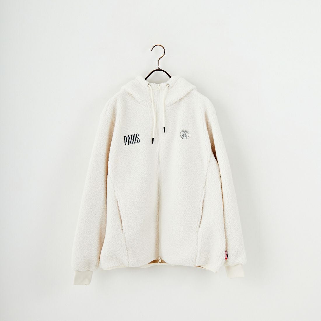 PARIS SAINT-GERMAN [パリ・サンジェルマン] PSG ロゴ刺繍ボアフーディ [PS2325FW0001] BEIGE