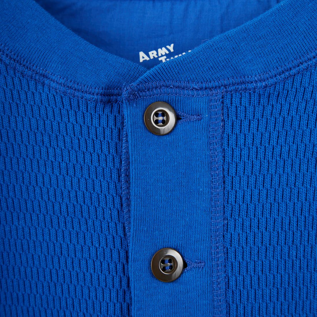 ARMY TWILL SANFORIZED [アーミーツイル サンフォライズド] ハニカムヘンリーネックTシャツ [AM-2553007] BLUE
