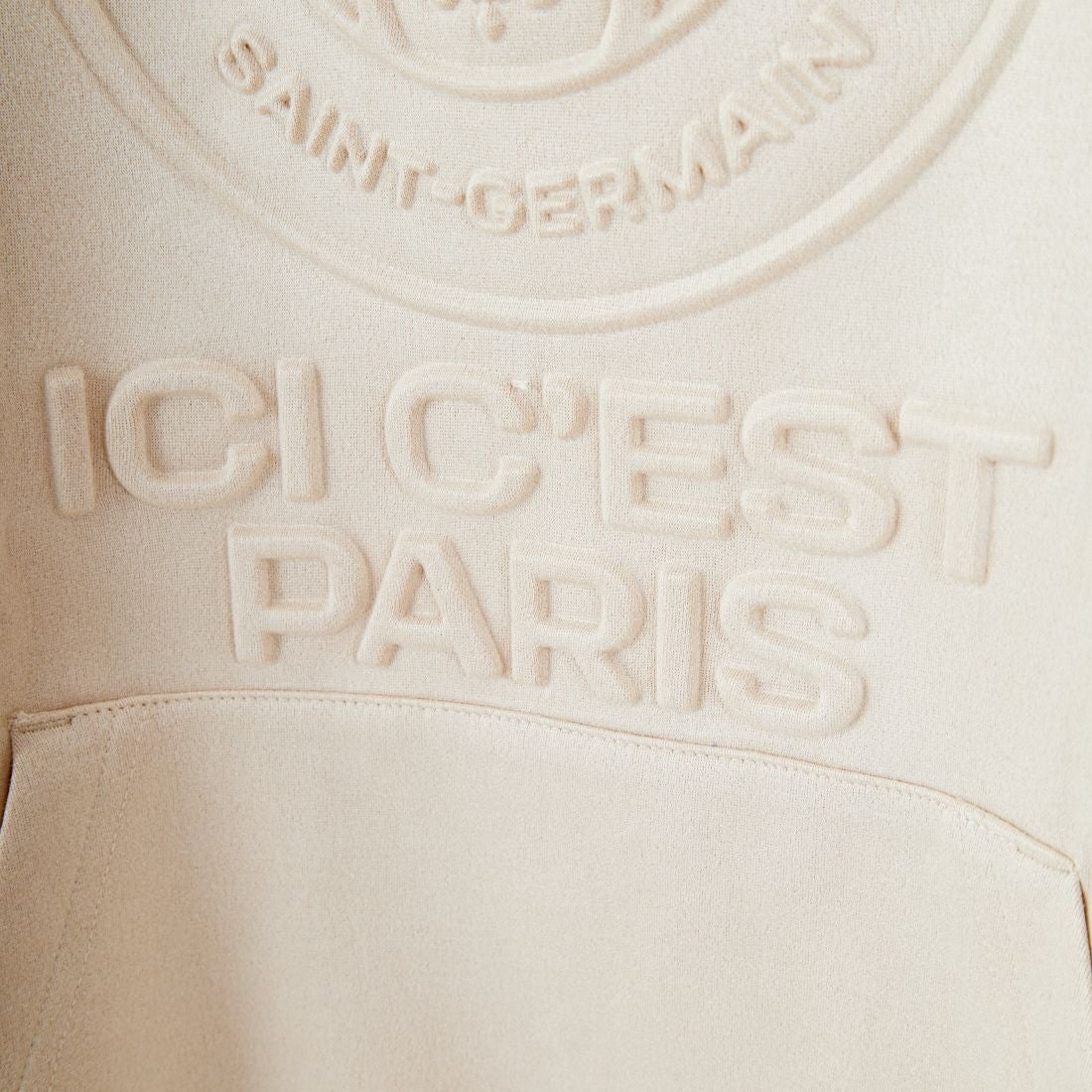 PARIS SAINT-GERMAN [パリ・サンジェルマン] PSG ポリスエードエンボスロゴフーディ [PS0625FW0001] IVORY