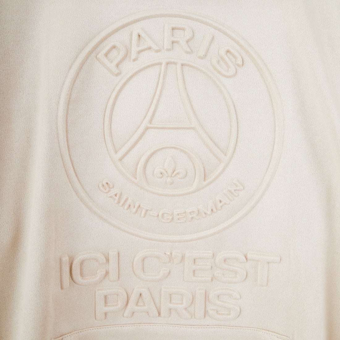 PARIS SAINT-GERMAN [パリ・サンジェルマン] PSG ポリスエードエンボスロゴフーディ [PS0625FW0001] IVORY