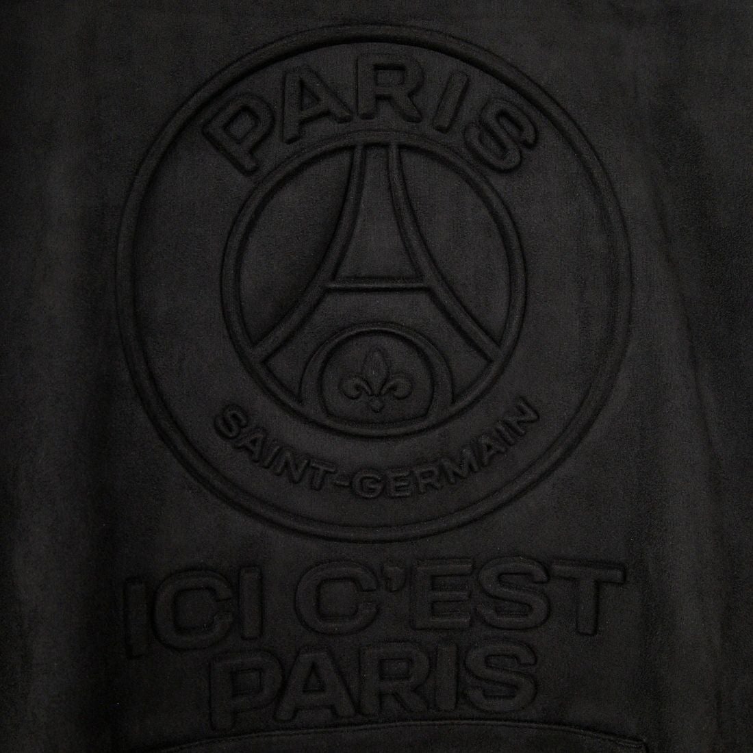 PARIS SAINT-GERMAN [パリ・サンジェルマン] PSG ポリスエードエンボスロゴフーディ [PS0625FW0001] BLACK