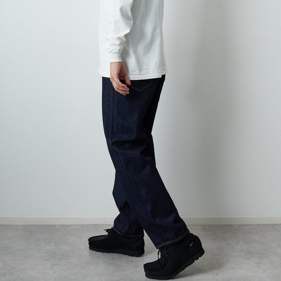 YANUK [ヤヌーク] PREMIUM2 ルーズテーパード BARNY/バーニー [57253060] POW &&モデル身長：179cm 着用サイズ：29&&