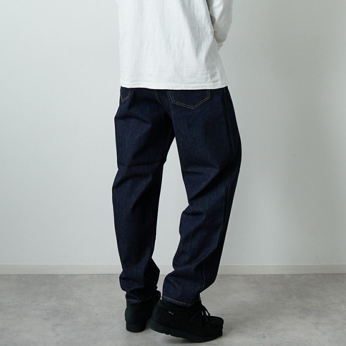 YANUK [ヤヌーク] PREMIUM2 ルーズテーパード BARNY/バーニー [57253060] POW &&モデル身長：179cm 着用サイズ：29&&