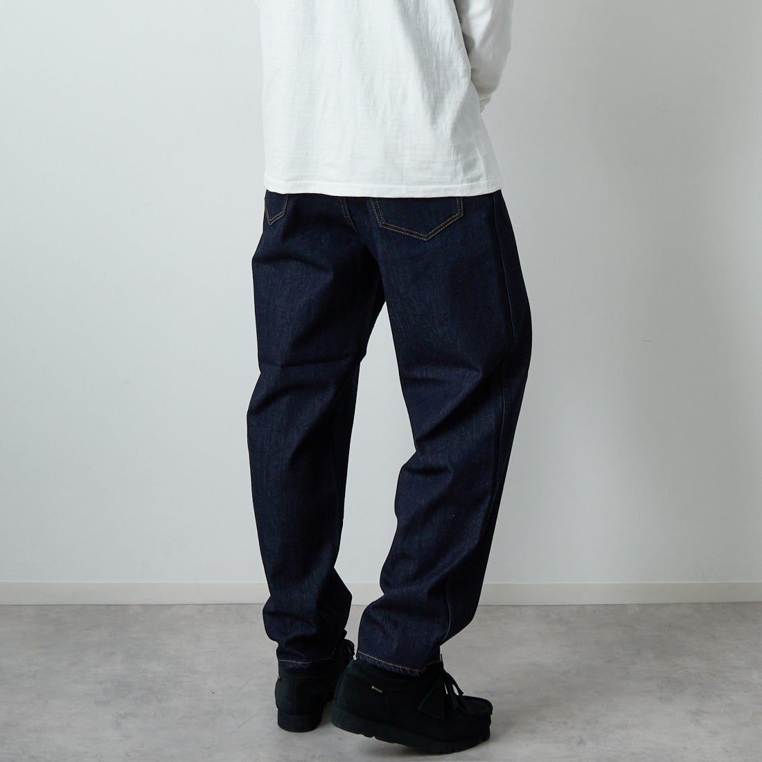 YANUK [ヤヌーク] PREMIUM2 ルーズテーパード BARNY/バーニー [57253060] POW &&モデル身長：179cm 着用サイズ：29&&