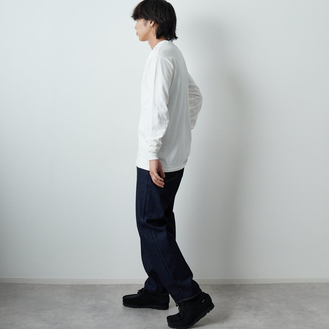 YANUK [ヤヌーク] PREMIUM2 ルーズテーパード BARNY/バーニー [57253060] POW &&モデル身長：179cm 着用サイズ：29&&