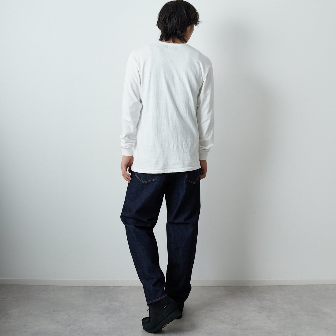 YANUK [ヤヌーク] PREMIUM2 ルーズテーパード BARNY/バーニー [57253060] POW &&モデル身長：179cm 着用サイズ：29&&