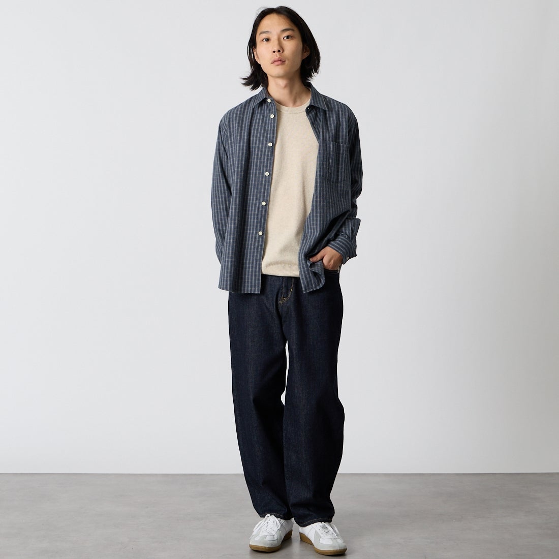 YANUK [ヤヌーク] PREMIUM2 ルーズテーパード BARNY/バーニー [57253060] POW &&モデル身長：175cm 着用サイズ：28&&