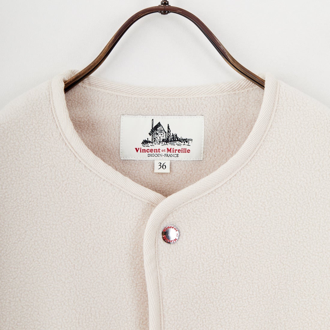Vincent et Mireille [ヴァンソン エ ミレイユ] フリースカーディガン [VM252FL00220] 03 OFF WHT