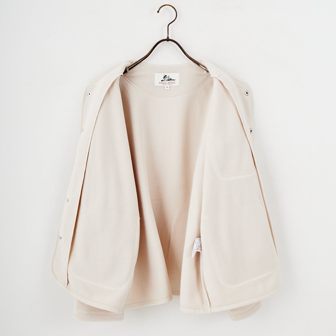 Vincent et Mireille [ヴァンソン エ ミレイユ] フリースカーディガン [VM252FL00220] 03 OFF WHT
