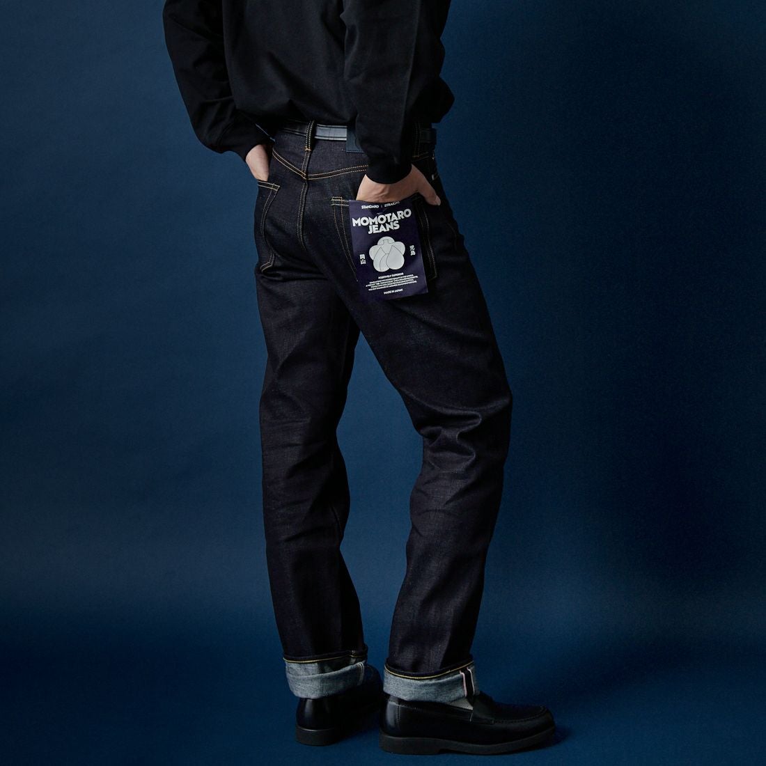 MOMOTARO JEANS [モモタロウ ジーンズ] スタンダード ストレート 14.7oz ジップフライ [MMJZ0100] INDIGO &&モデル身長：179cm 着用サイズ：28&&