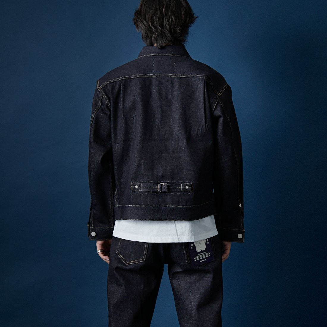 MOMOTARO JEANS [モモタロウ ジーンズ] スタンダード デニムジャケット 14.7oz [MMGJ0001] INDIGO &&モデル身長：179cm 着用サイズ：M&&