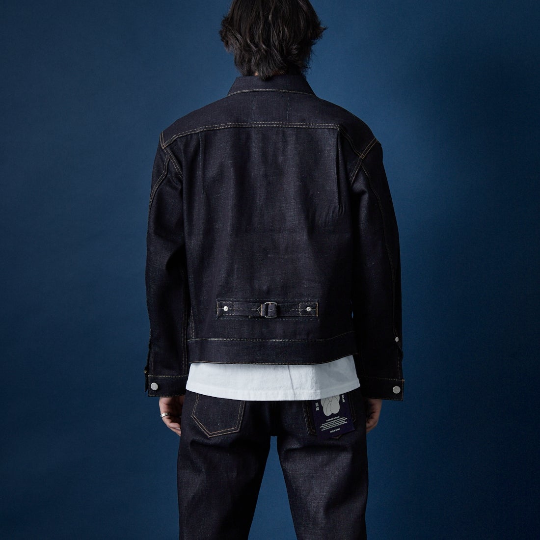 MOMOTARO JEANS [モモタロウ ジーンズ] スタンダード デニムジャケット 14.7oz [MMGJ0001] INDIGO &&モデル身長：179cm 着用サイズ：M&&