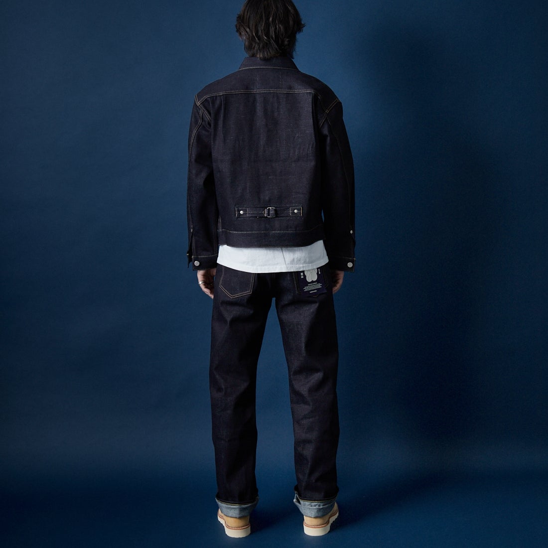 MOMOTARO JEANS [モモタロウ ジーンズ] スタンダード デニムジャケット 14.7oz [MMGJ0001] INDIGO &&モデル身長：179cm 着用サイズ：M&&