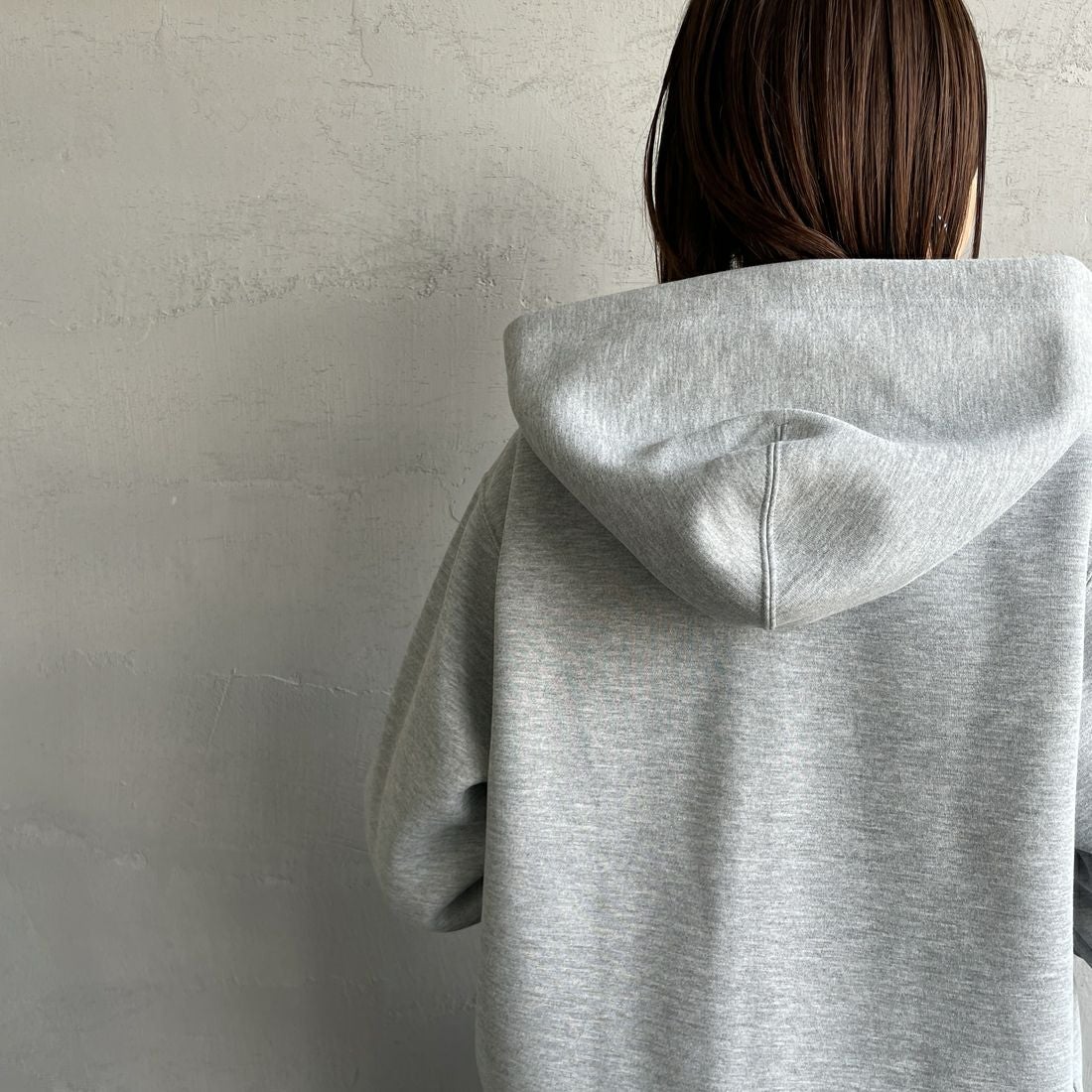 Gymphlex [ジムフレックス] ジップフーデッドジャケット [GY-C0478DDN] TOP GREY &&モデル身長：160cm 着用サイズ：XS&&