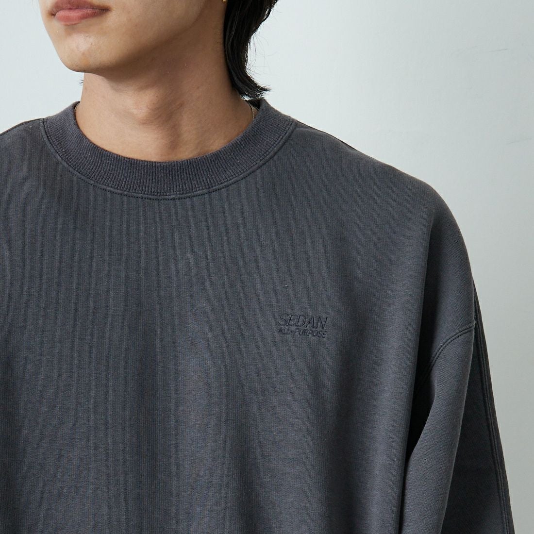 SEDAN ALL-PURPOSE [セダン オールパーパス] スプリットラグランスリーブ スウェットシャツ [SD25F-CT05] CHARCOAL