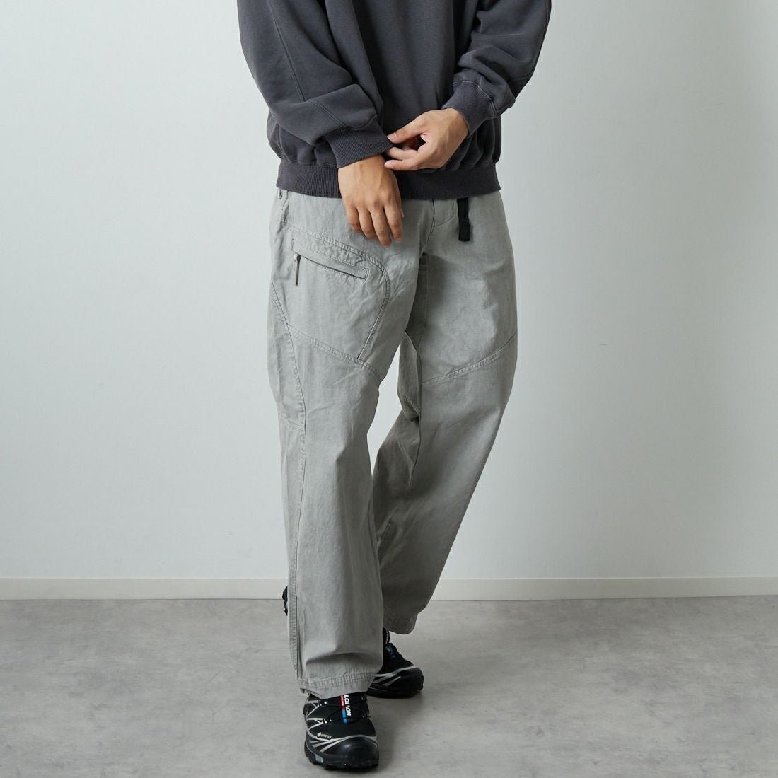 SEDAN ALL-PURPOSE [セダン オールパーパス] コットンキャンバス クライミングパンツ [SD25F-PT08] LIGHT SAGE &&モデル身長：179cm 着用サイズ：L&&