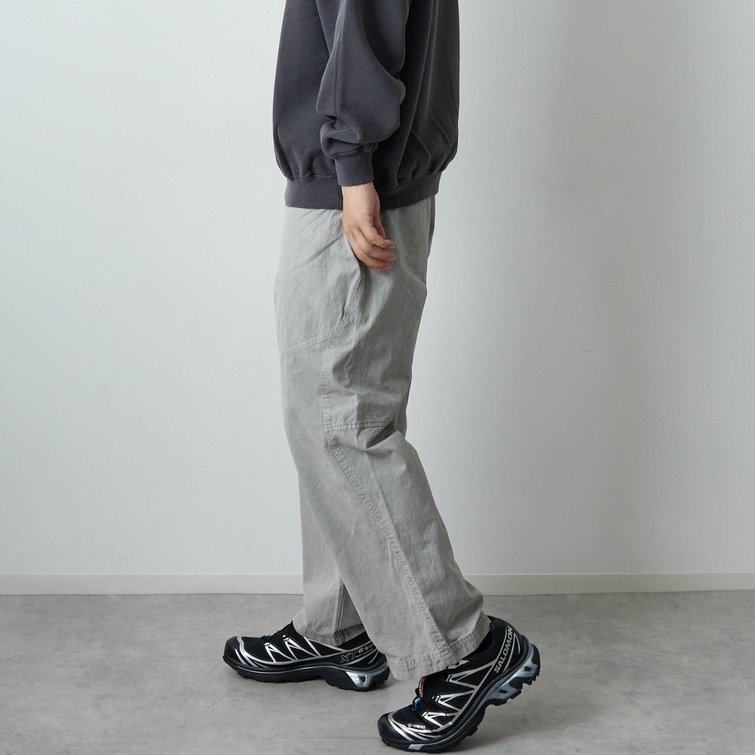 SEDAN ALL-PURPOSE [セダン オールパーパス] コットンキャンバス クライミングパンツ [SD25F-PT08] LIGHT SAGE &&モデル身長：179cm 着用サイズ：L&&