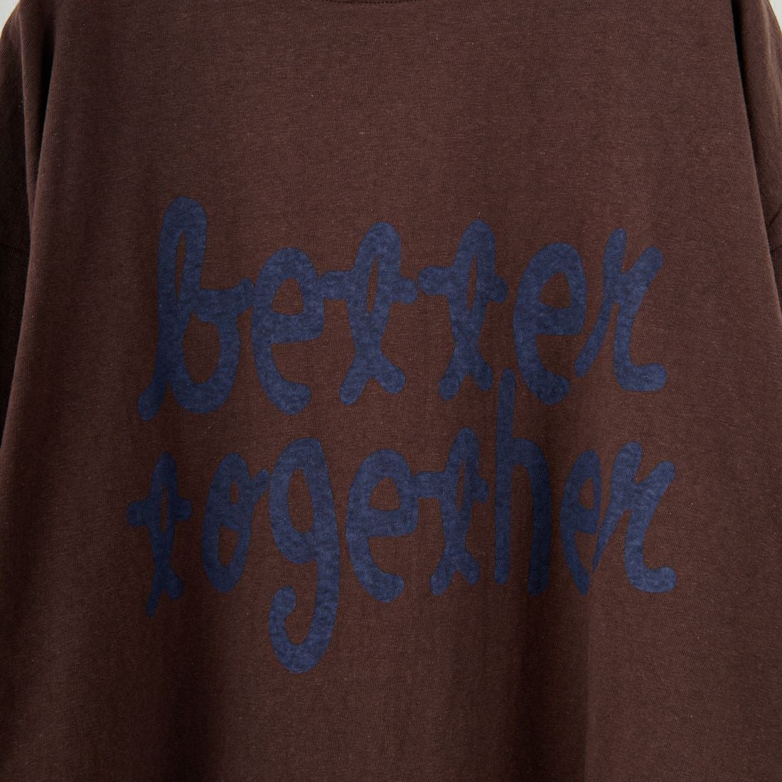 tumugu: [ツムグ] ラフィ天竺プリントTシャツ [TC25304] 16 BROWN