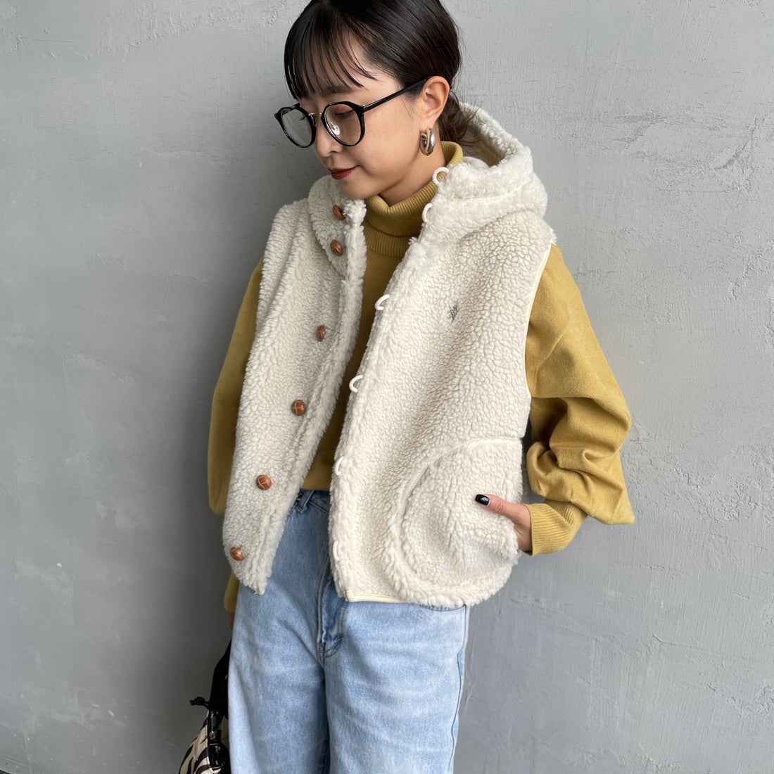 OYSTER WHT&&モデル身長：150cm 着用サイズ：14&&