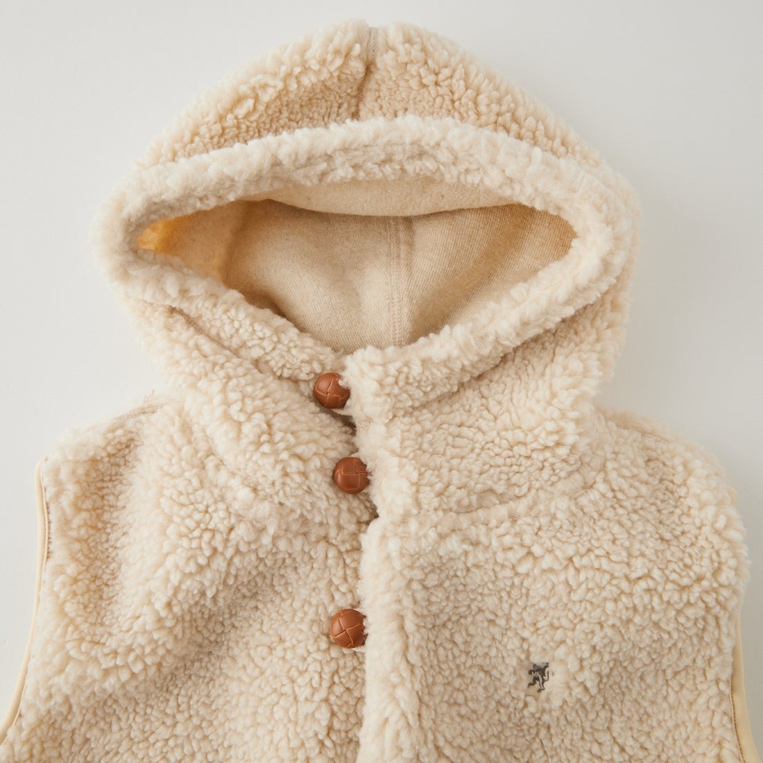 Gymphlex [ジムフレックス] ボアフーデッドショートベスト [GY-A0726BOA] OYSTER WHT