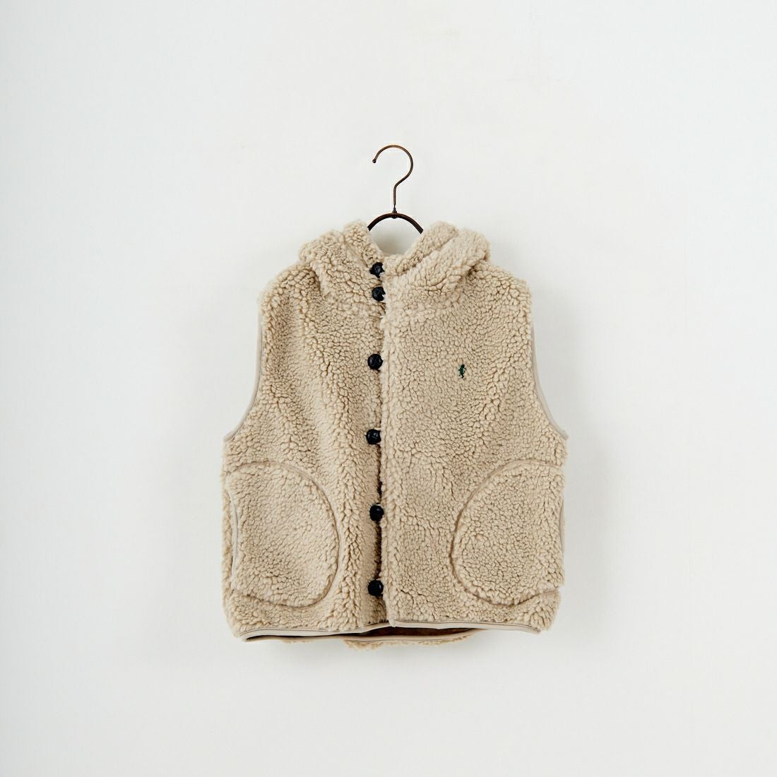 Gymphlex [ジムフレックス] ボアフーデッドショートベスト [GY-A0726BOA] TAUPE