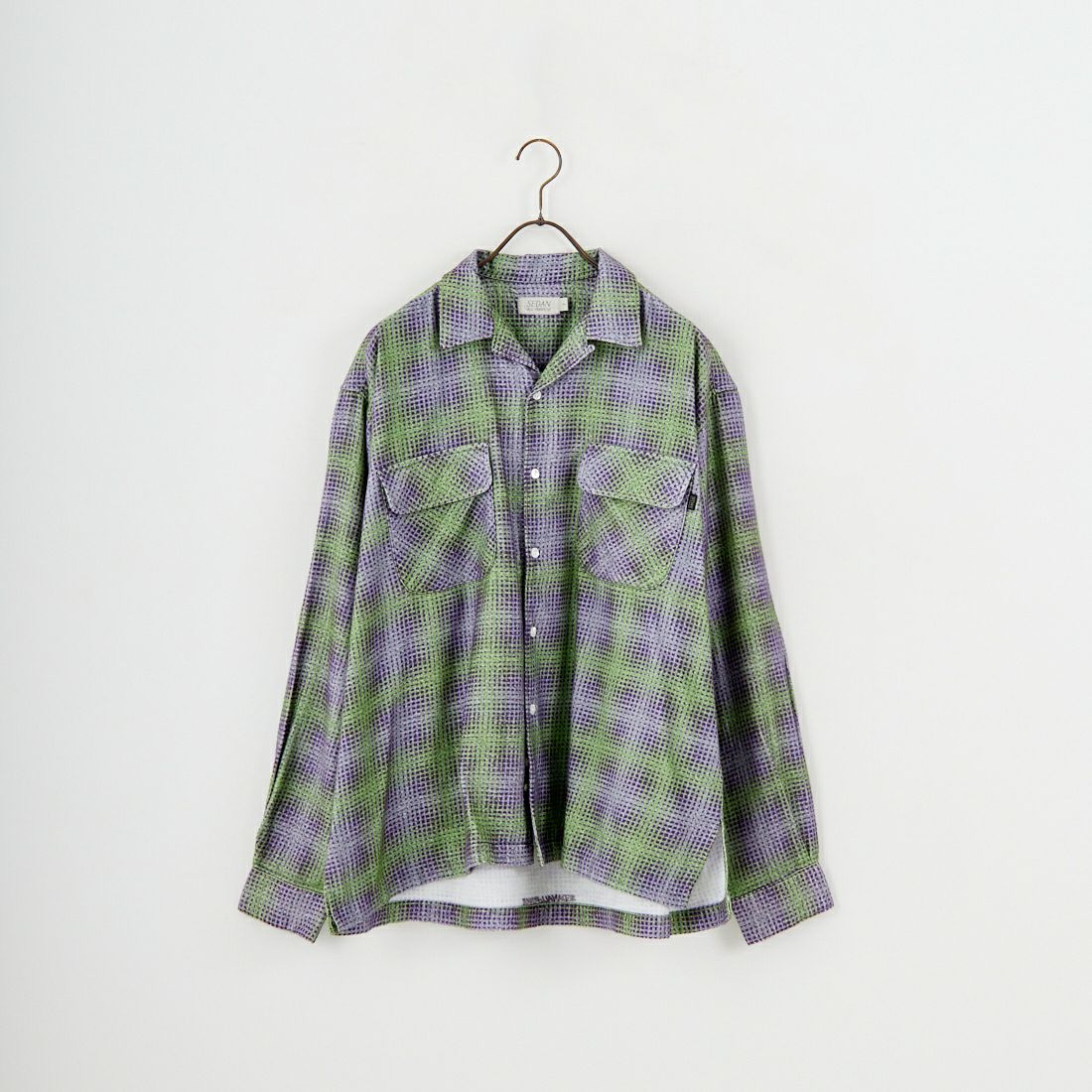 SEDAN ALL-PURPOSE [セダン オールパーパス] プリンテッドプレイドフランネル オープンカラーシャツ [SD25F-SH02] GRN/PPL