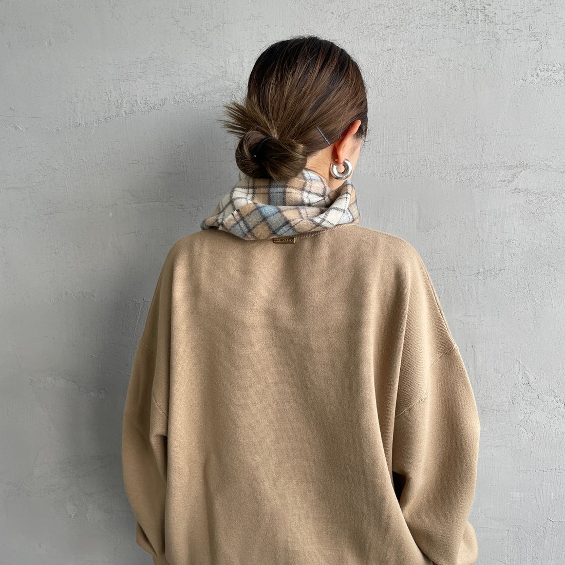 DANTON [ダントン] チェックマフラー [DT-H0226WCM] BEIGE CHEC
