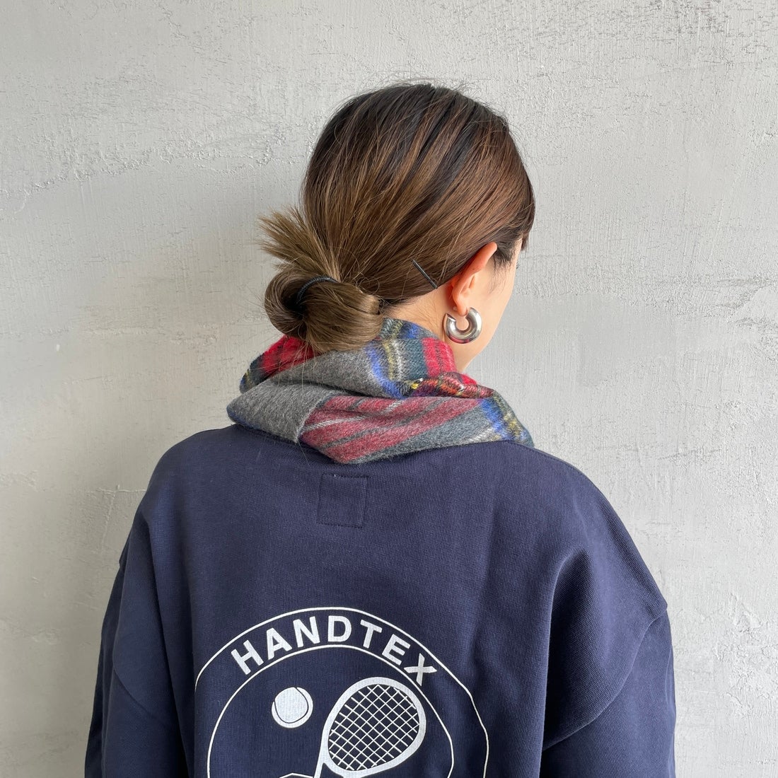 DANTON [ダントン] チェックマフラー [DT-H0226WCM] GREY STEWA