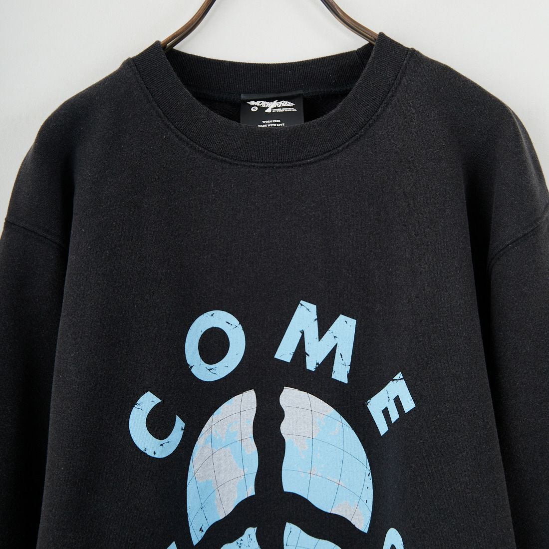 WORN FREE [ウォーン フリー] ジョン・レノン スウェット COME TOGETHER [WFR-VTG-200012] 09 BLACK