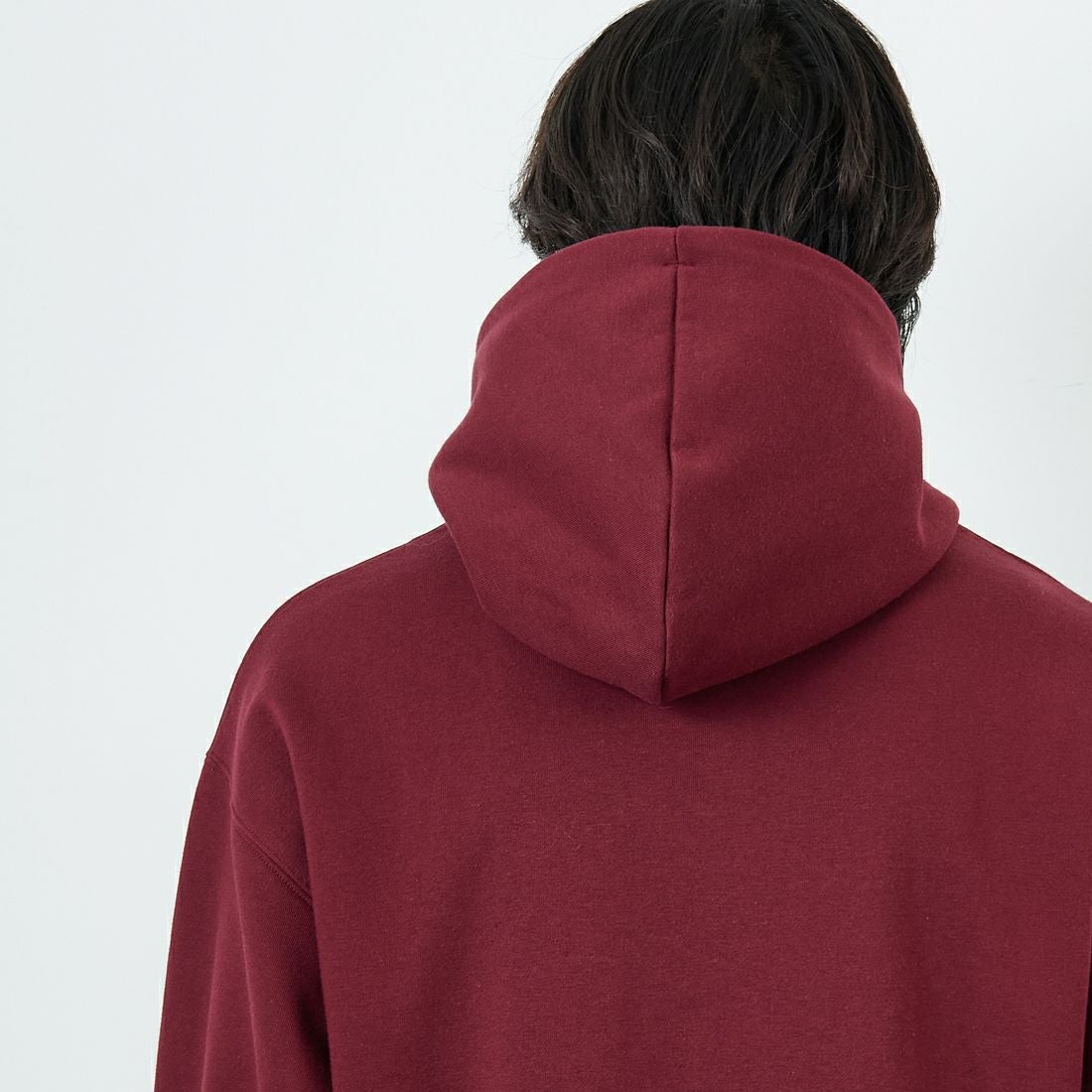 THE FOX [ザフォックス] 別注 スウェットパーカー [JFL25AW-03-JF] WINE &&モデル身長：179cm 着用サイズ：L&&