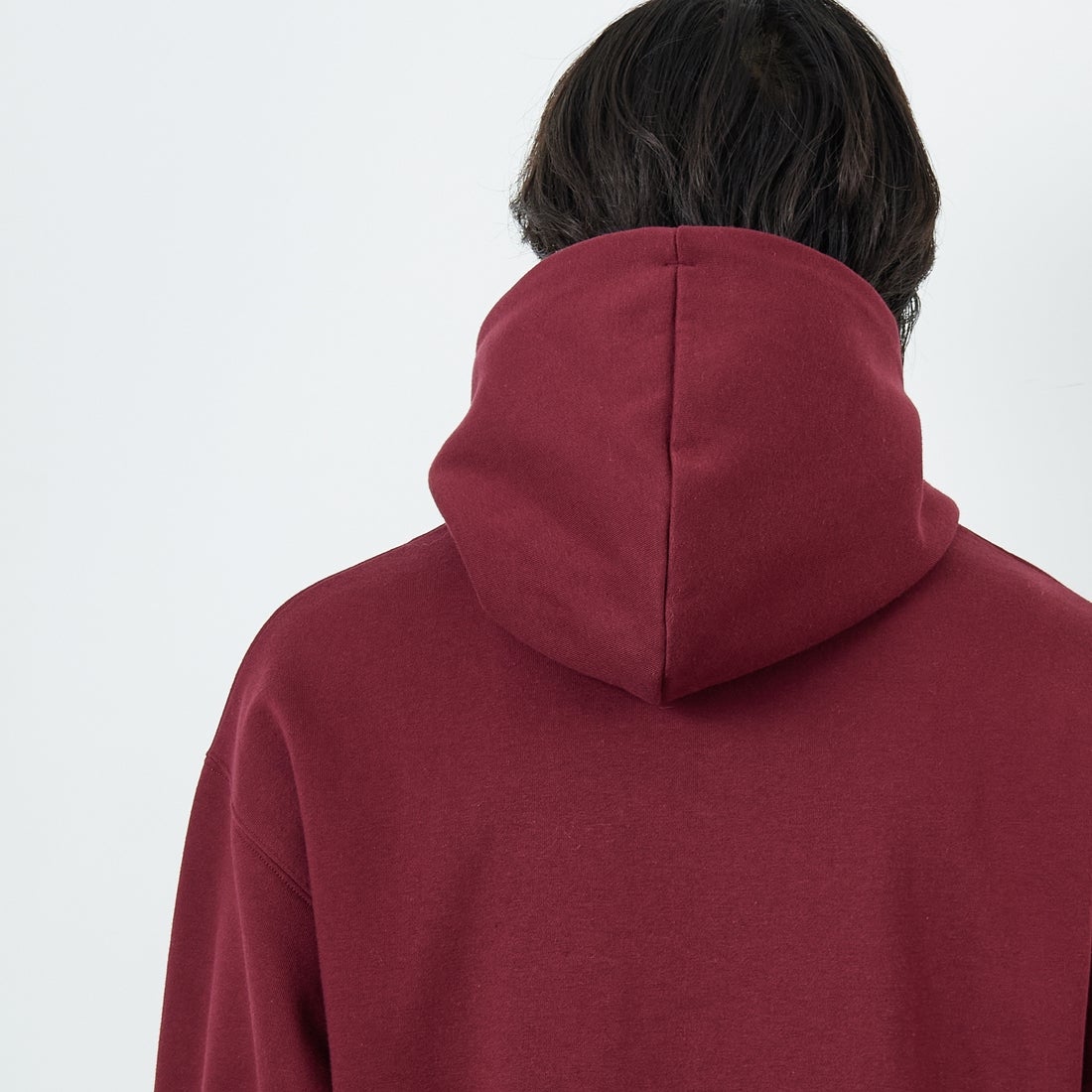 THE FOX [ザフォックス] 別注 スウェットパーカー [JFL25AW-03-JF] WINE &&モデル身長：179cm 着用サイズ：L&&