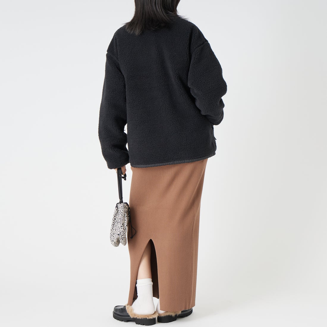 THE NORTH FACE [ザ ノースフェイス] リバーシブル エクストリームパイルフリースジャケット [NP72536] K &&モデル身長：162cm 着用サイズ：S&&