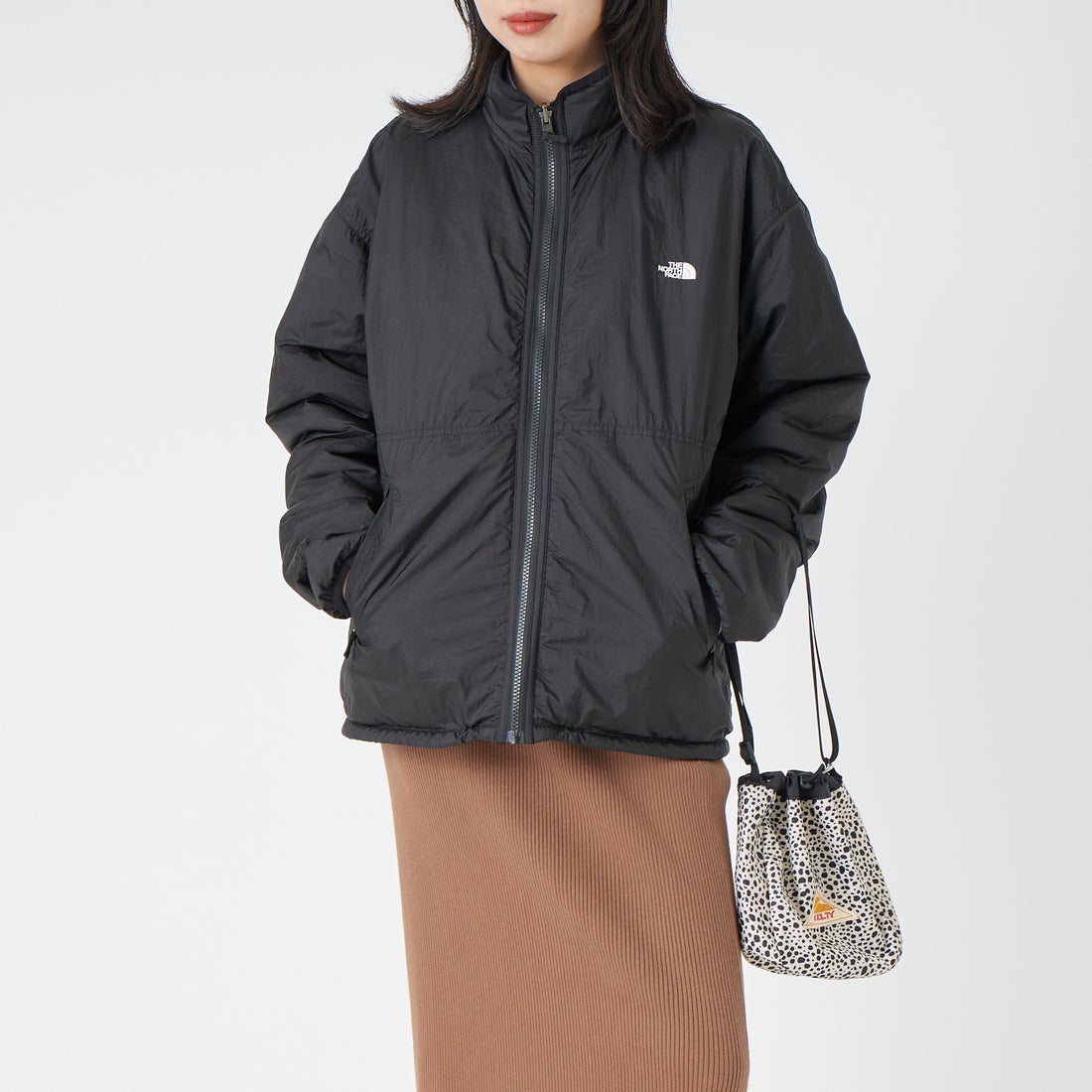 THE NORTH FACE [ザ ノースフェイス] リバーシブル エクストリームパイルフリースジャケット [NP72536] K &&モデル身長：162cm 着用サイズ：S&&