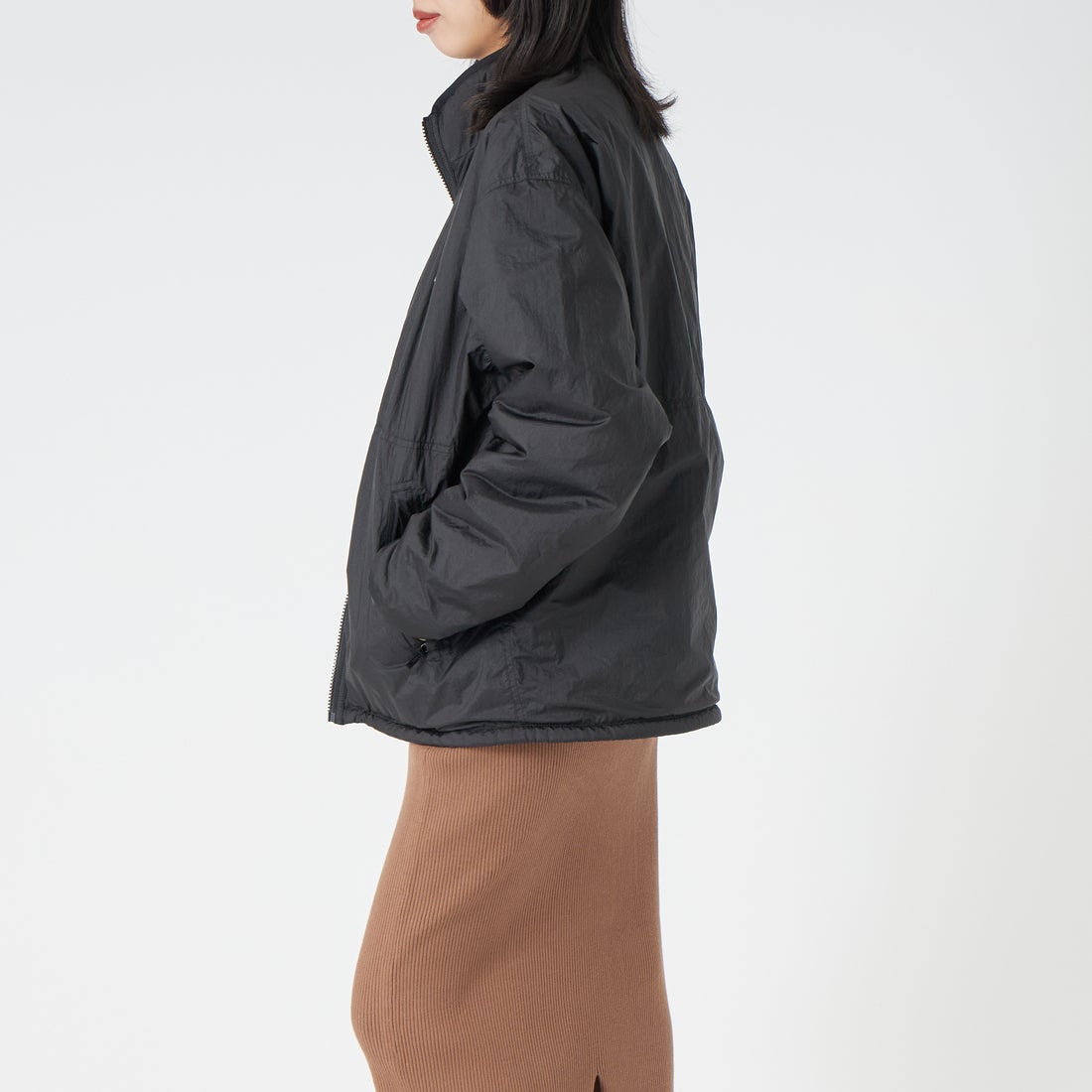 THE NORTH FACE [ザ ノースフェイス] リバーシブル エクストリームパイルフリースジャケット [NP72536] K &&モデル身長：162cm 着用サイズ：S&&