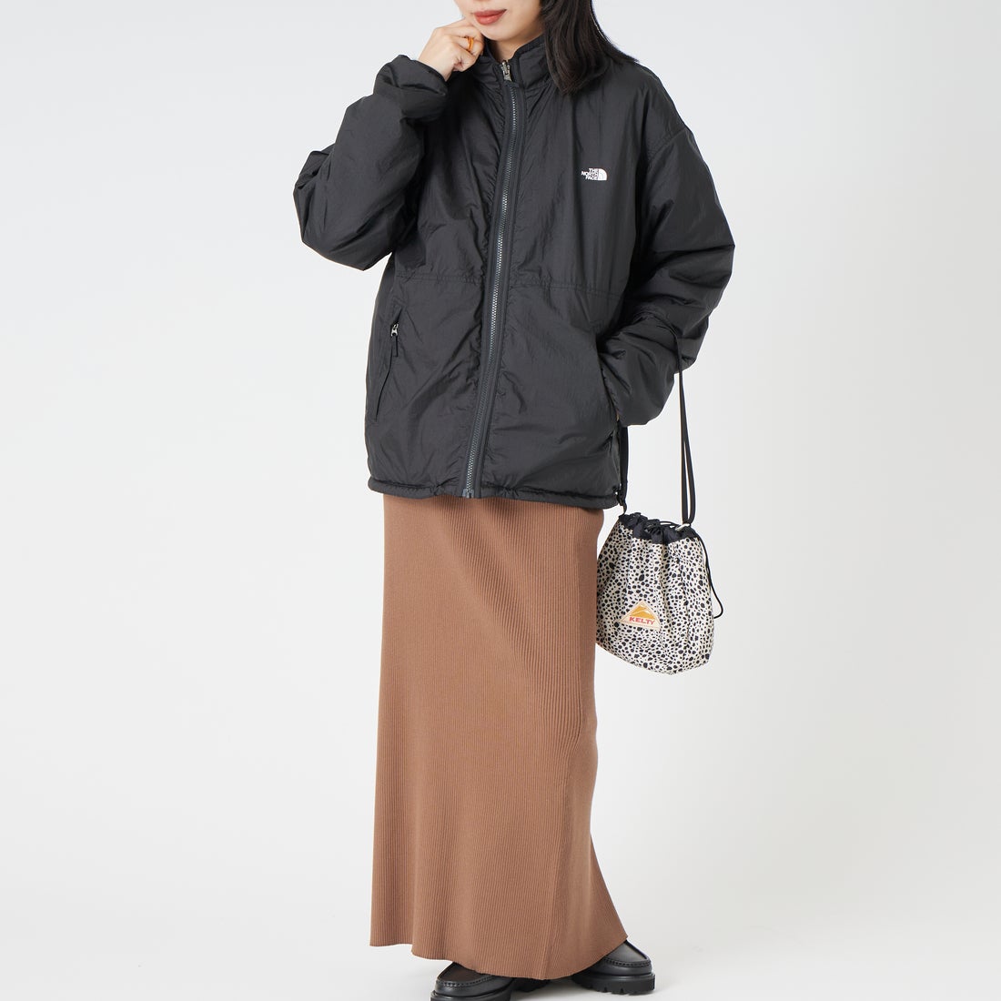 THE NORTH FACE [ザ ノースフェイス] リバーシブル エクストリームパイルフリースジャケット [NP72536] K &&モデル身長：162cm 着用サイズ：S&&