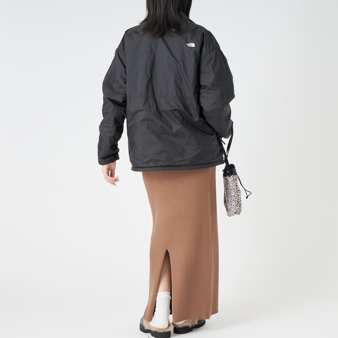 THE NORTH FACE [ザ ノースフェイス] リバーシブル エクストリームパイルフリースジャケット [NP72536] K &&モデル身長：162cm 着用サイズ：S&&