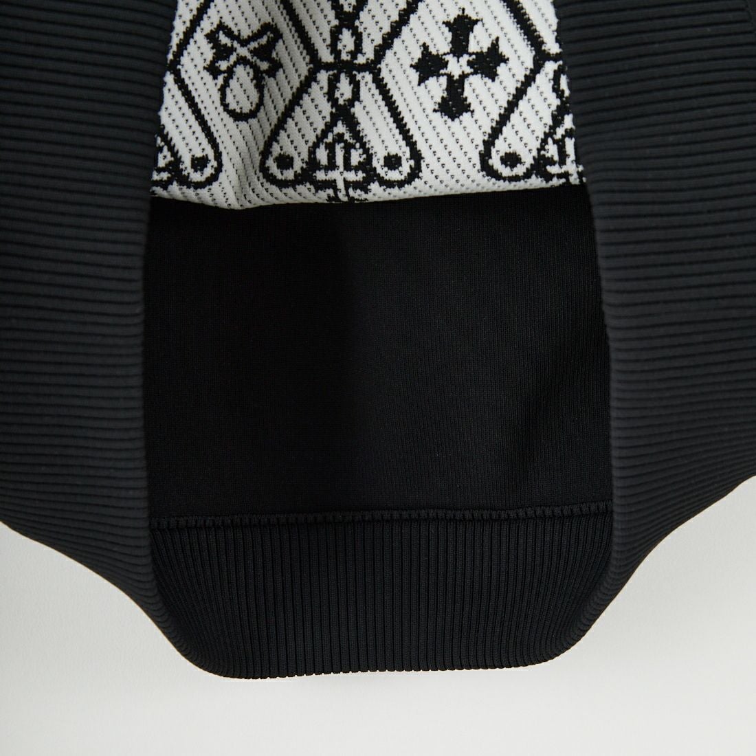 MARK & LONA [マークアンドロナ] ペイズリー柄ニットフーディ [MLM-5C-AB05] BLACK