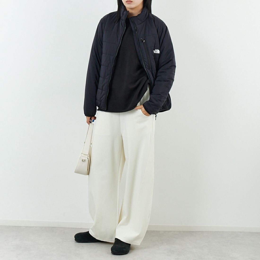 THE NORTH FACE [ザ ノースフェイス] ライトライダージャケット [NYW82554] K &&モデル身長：167cm 着用サイズ：L&&