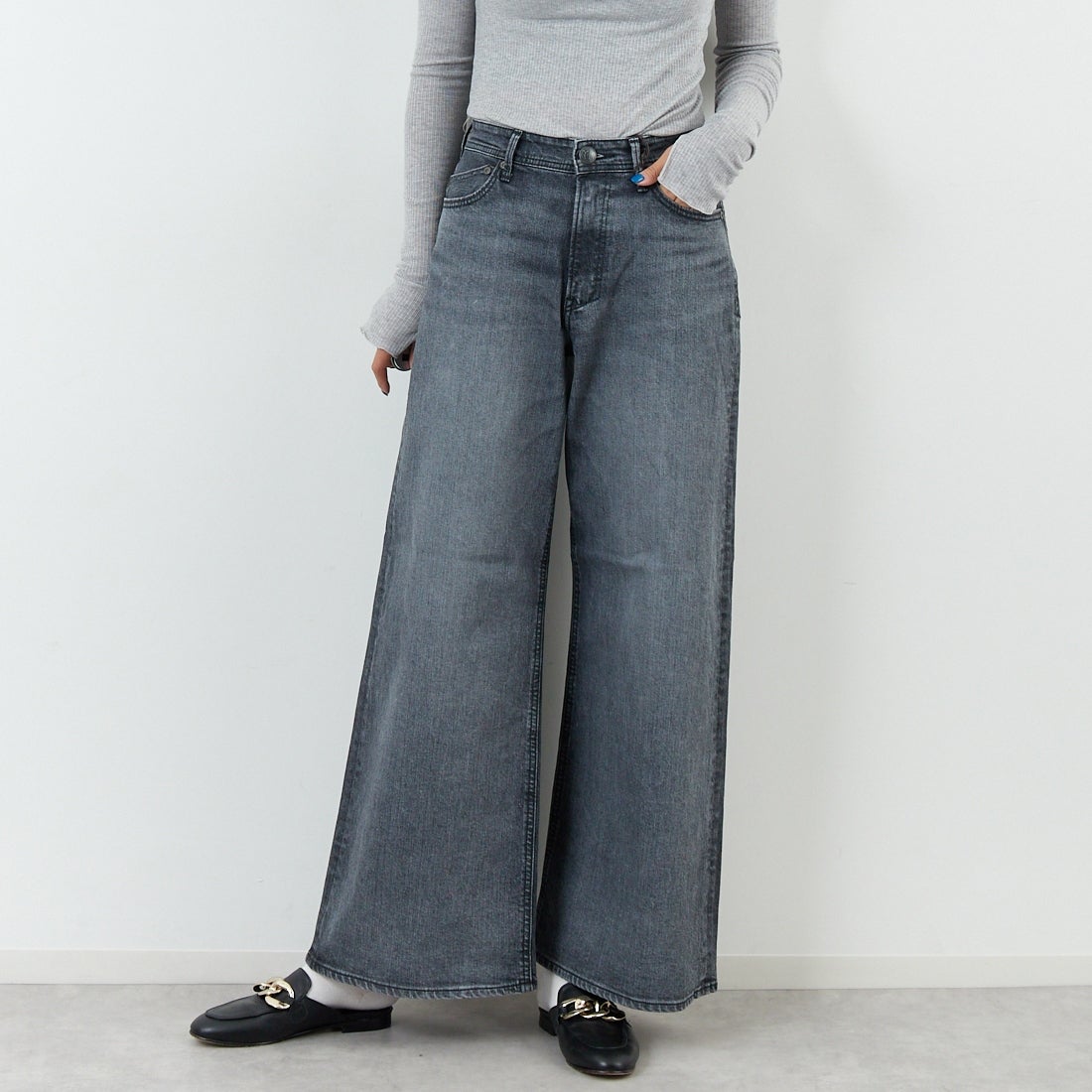 YANUK [ヤヌーク] ルーズバギー KATE/ケイト [57153089] OFG &&モデル身長：167cm 着用サイズ：25&&