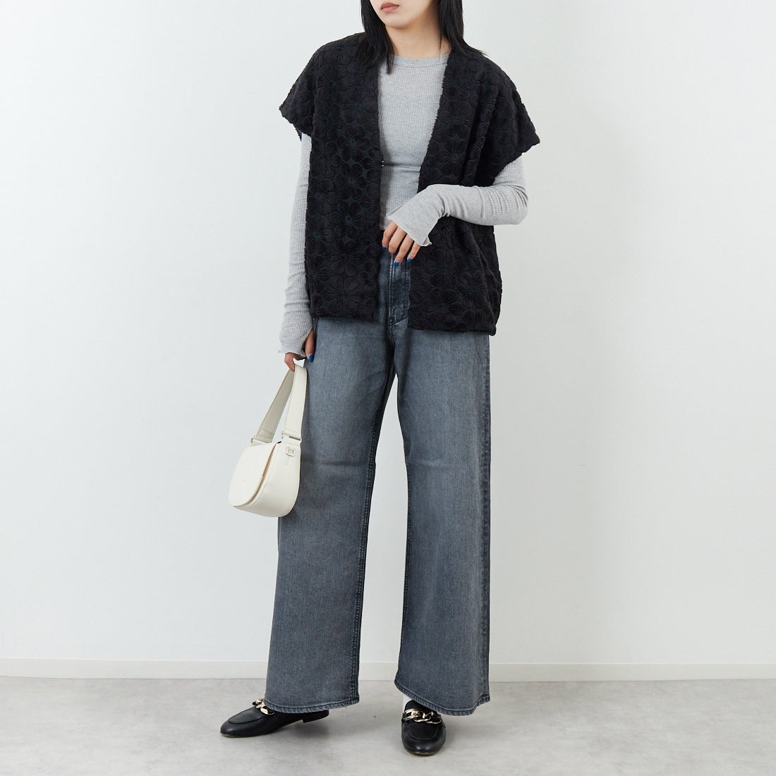 YANUK [ヤヌーク] ルーズバギー KATE/ケイト [57153089] OFG &&モデル身長：167cm 着用サイズ：25&&