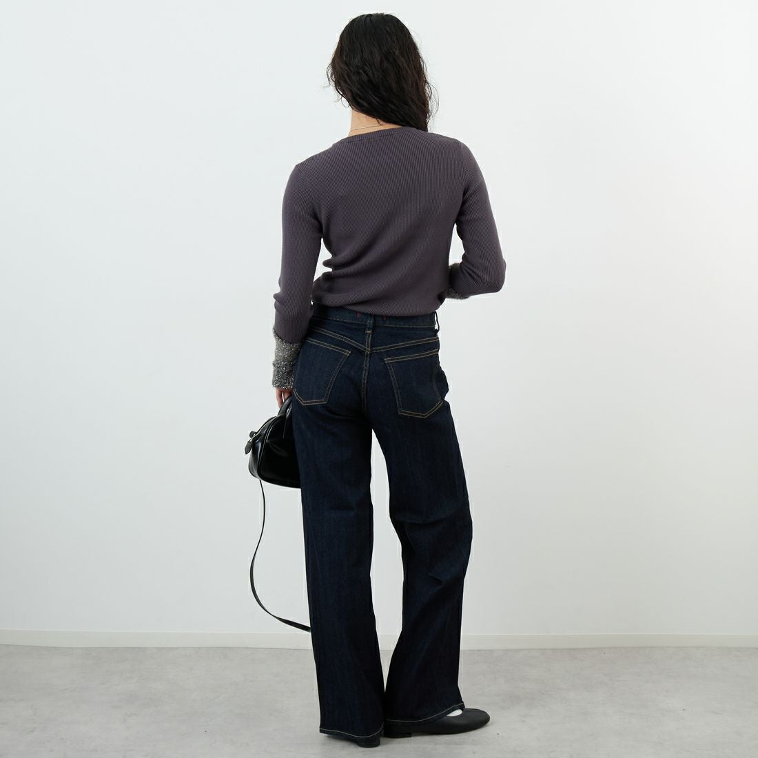 Jf Ready Made [ジェイエフレディメイド] ラメシャギーアームウォーマーニット [986-14102] ｸﾞﾚｰｼﾞｭ &&モデル身長：162cm 着用サイズ：F&&