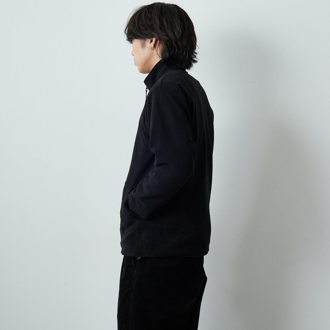 Goldwin [ゴールドウィン] ポーラテックパワーストレッチ ハーフジッププルオーバー [GL34313] BK &&モデル身長：179cm 着用サイズ：2&&