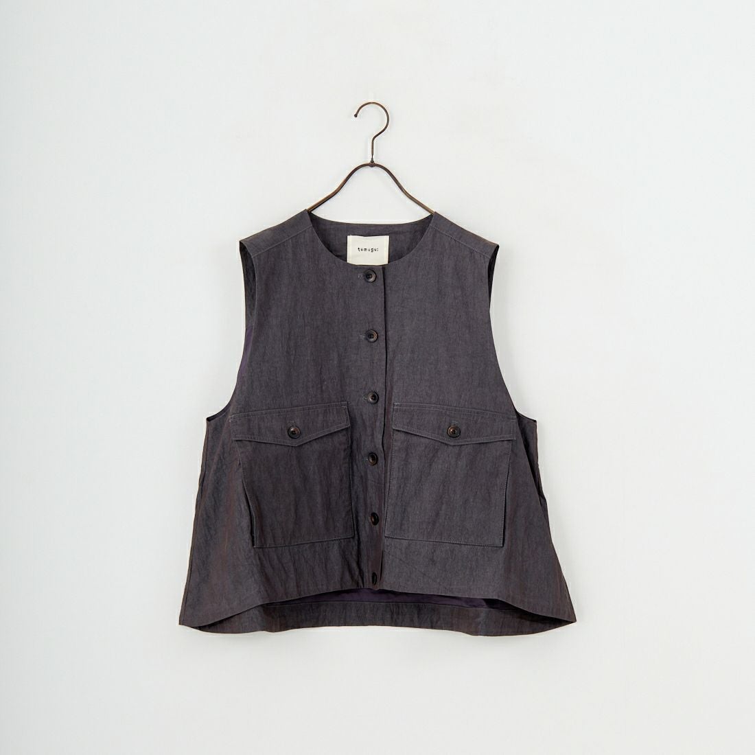 tumugu: [ツムグ] レーヨンナイロンベスト [TB25321] 88 CHARCOA