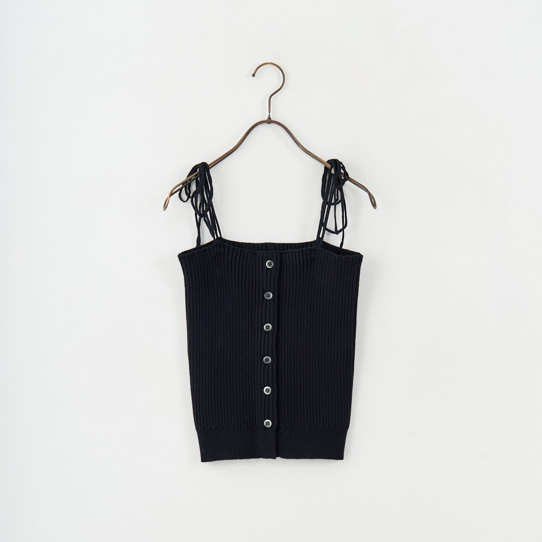 nenom [ネノム] マルチWAY フロントボタンリブニットビスチェ [NE25131033] 09 BLACK