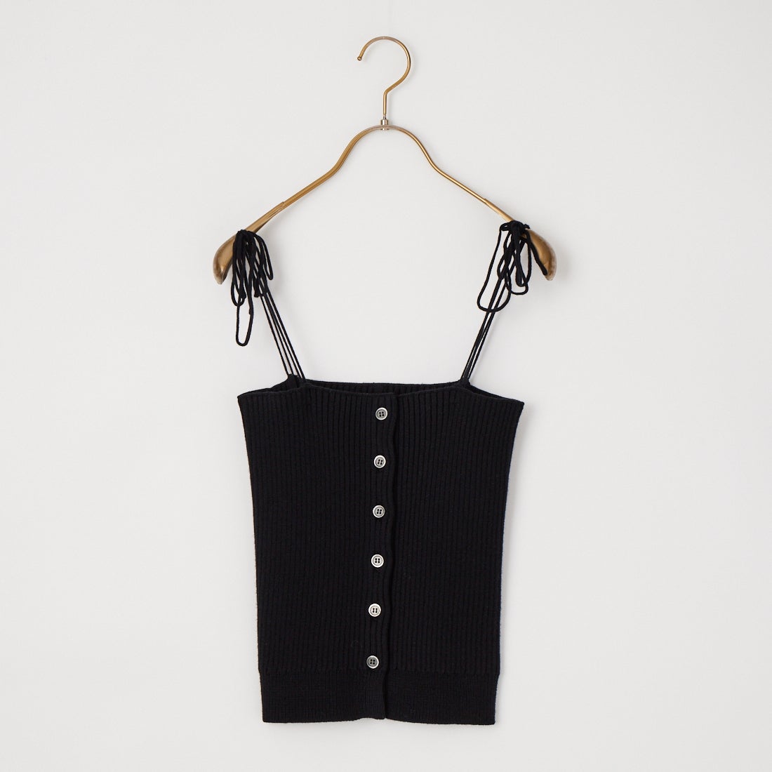 nenom [ネノム] マルチWAY フロントボタンリブニットビスチェ [NE25131033] 09 BLACK