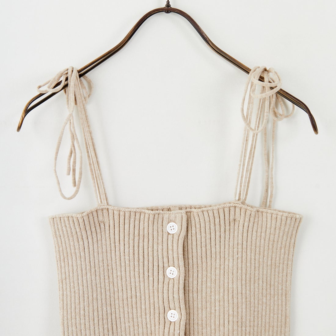 nenom [ネノム] マルチWAY フロントボタンリブニットビスチェ [NE25131033] 22 BEIGE